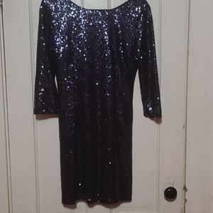 Lulu's navy sequin mini dress